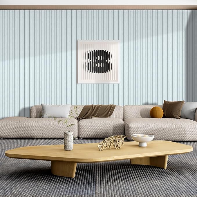 5 Pack Acoustic Panels, 48 x 24x 0.4 Inch Sound Proof Panels for Walls, Premium Wall Sound Absorbing Panels, Decorative Sound Dampening Panels for Media Room, Office and Studio,White