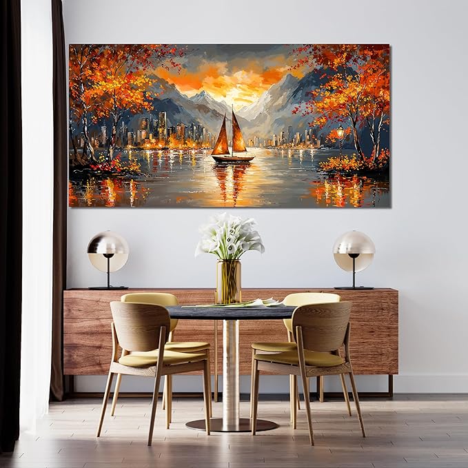 Canvas Wall Art Decor Wall Art Picture for Living Room Canvas Art Wall Decor Modern Landscape Wall Art Prints Large Coastal Wall Art Decorations Artwork for Walls Bedroom Office Home Decor 24" X 48"