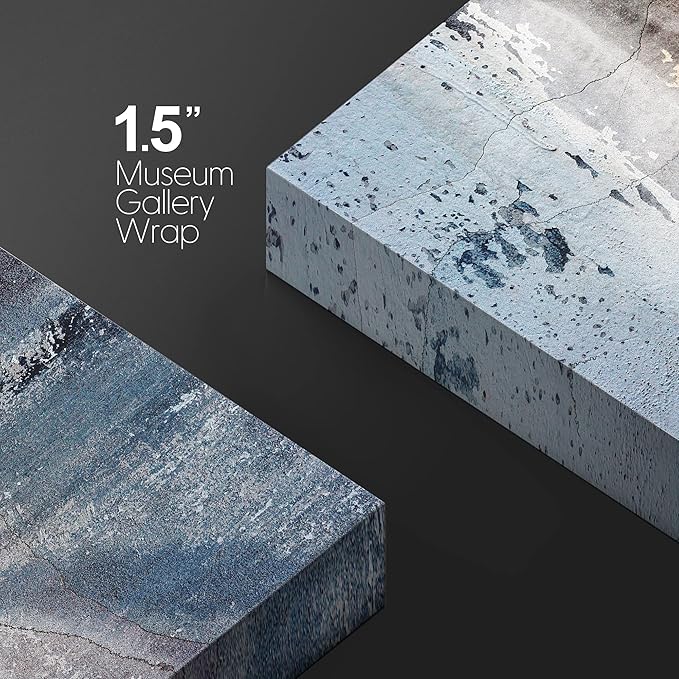 Abstract Canvas Art - Aged Wall - Giclee Print Modern Wall Art | Stretched Gallery Wrap Ready to Hang Home Decoration - 32x48 inches