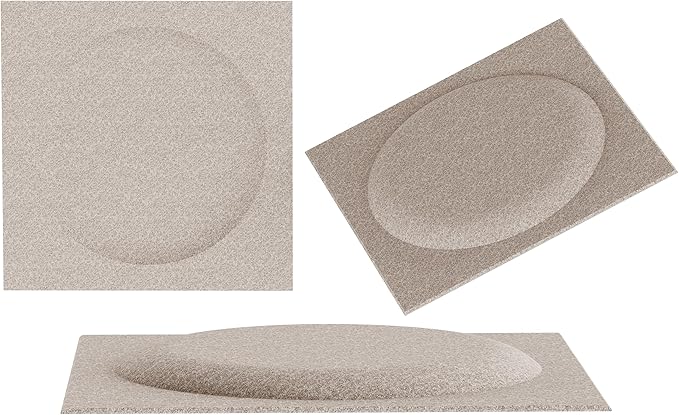 Acoustical 3D Wall Panels, 12 Pack 12''x12'' Circle Art Acoustic Panels for Interior Wall Decor, Decorative Acoustic Panels, Acoustic Wall Panels, Sound Absorbing Wall 3D Art (Camel)