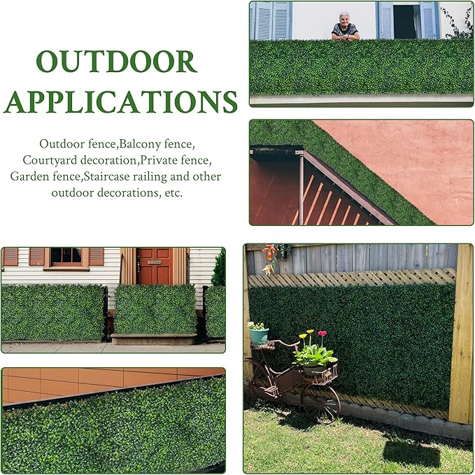 Artificial Ivy Privacy Fence Screen: 60"x 140" (58.5 SQFT) 4-Layer Leaf UV-Anti Faux Greenery Boxwood Backdrop Ivy Vine Leaf Panels for Outdoor, Indoor, Garden, Backyard and Decor