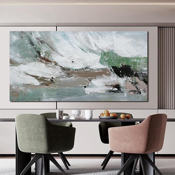 Canvas Wall Art Decor Large Canvas Wall Art For Living Room Modern Green Wall Art Decor Abstract Art Colorful Abstract Wall Art Prints Large Art Work For Bedroom Office Kitchen Wall Decor 29" x 58"