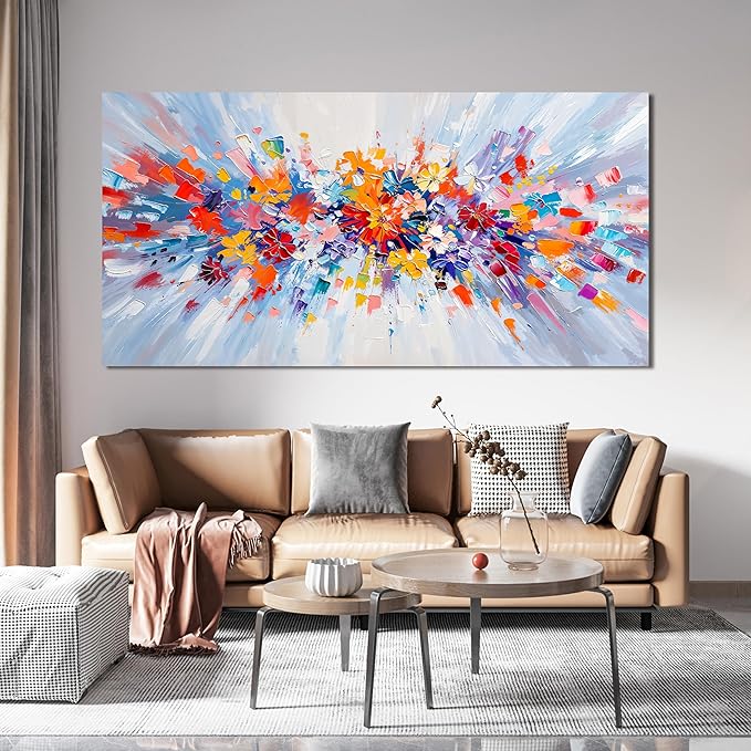 Canvas Oversized Wall Art Decor Large Wall Art Pictures for Living Room Modern Landscape Wall Art Prints Botanical Canvas Art Wall Decor Nature Forest Wall Art Decorations Bedroom Office Decor 29"X58"