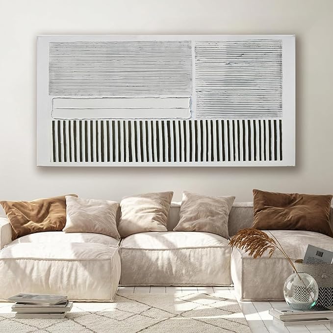 Canvas Wall Art Decor Large Canvas Wall Art For Living Room Abstract Art Black and White Wall Art Decor Abstract Modern Wall Art Prints Large Art Work For Bedroom Office Kitchen Wall Decor 29" x 58"