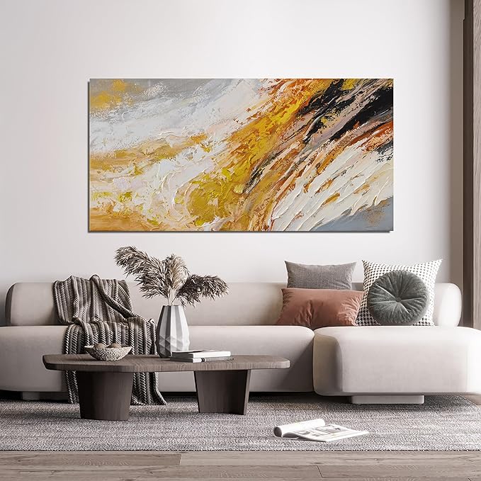 AIXMGSJS Canvas Wall Art Decor Wall Art Pictures for Living Room Modern Large Wall Art Canvas Art Wall Decor Black and White Abstract Wall Art Prints Artwork for Walls Home Office Decor 24" X 48"