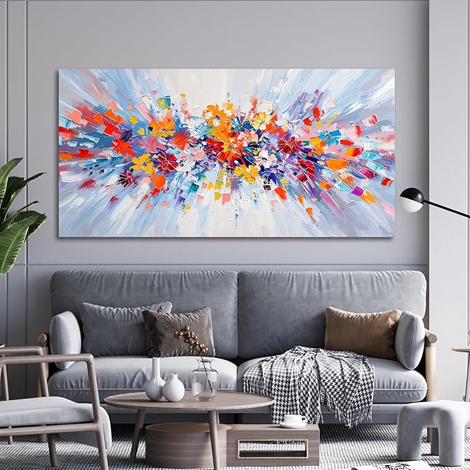 Canvas Oversized Wall Art Decor Large Wall Art Pictures for Living Room Modern Landscape Wall Art Prints Botanical Canvas Art Wall Decor Nature Forest Wall Art Decorations Bedroom Office Decor 29"X58"