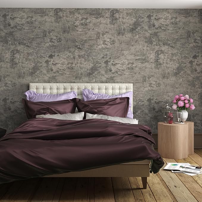 16"×591" Light Brown Grey Concrete Wallpaper Peel and Stick 3D Industrial Cement Contact Paper Vinyl Wrap Matte Textured Self Adhesive Wall Tile Sticker for Walls Kitchen Countertops Bedroom Bathroom