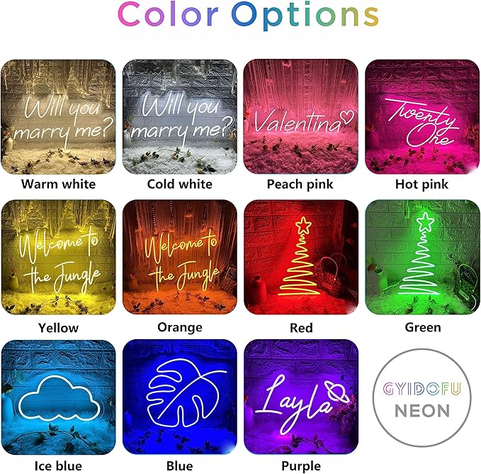 LC Sign Custom Neon Sign, LED Name Signs Customizable for for Wedding Events Prom, Personalized Led Neon Light Gifts for Bedroom Wall Decor, Office Coffee Bar Shop Business Signs