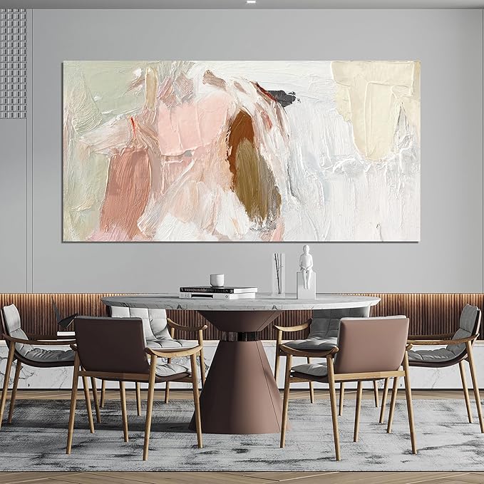 Canvas Wall Art Decor Oversized Wall Art Pictures For Living Room Pink and White Wall Art Decor Abstract Wall Art Prints Abstract Art Work Wall Decor For Walls Home Office Wall Decoration 35"X70"