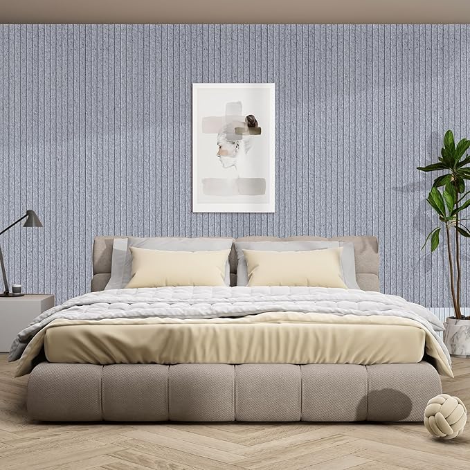 10 Pack Large Acoustic Panels,48 x 24 x 0.4 Inch Sound Proof Foam Panels for Walls，Premium Noise Dampening Panels,Sound Panels for Media Room, Office and Studio,Silver Gray