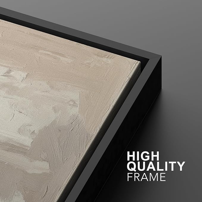 MUDECOR Framed Wall Art Print Set Neutral Abstract Modern Minimalist in Beige and Cream Tones Illustrations Modern Art Boho Decorative Colorful Chic for Living Room, Bedroom, Office - 16"x24"x3 Black