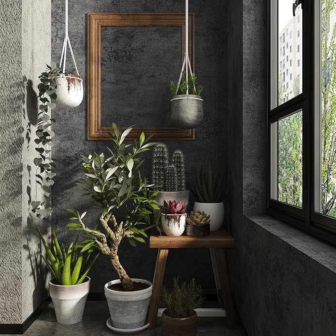 JSEVEM 24"×591" Large Size Extra Thick Dark Blue Grey Concrete Wallpaper Peel and Stick Industrial Light Blue Gray Concrete Contact Paper Vinyl Adhesive Cement Sticker for Bedroom Bathroom Gym Walls