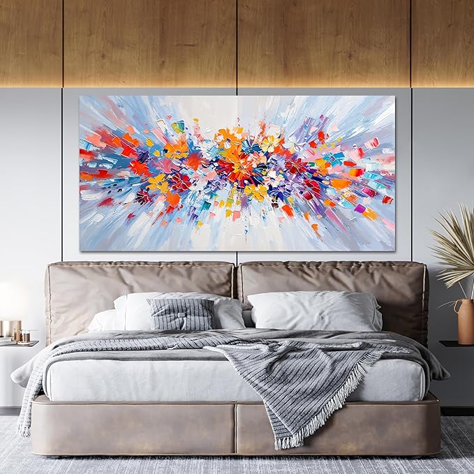 Abstrcat Canvas Wall Art Decor Wall Art Pictures for Living Room Modern Colorful Wall Art Prints Abstrcat Canvas Art Wall Decor Flower Wall Art Decorations Artwork for Walls Home Office Decor 20" X40"