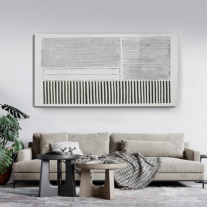 Canvas Wall Art Decor Oversize Canvas Wall Art For Living Room Black and White Wall Art Decor Artwork for Walls Modern Abstract Wall Art Prints Large Art Work For Walls Home Office Wall Decor 39" x 78"