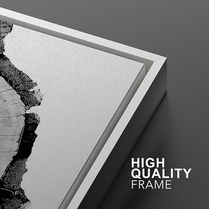 SIGNWIN Framed Wall Art Print Set Black & White Close Up Tree Ring Details Nature Wilderness Photography Modern Art Rustic Relax/Calm Multicolor for Living Room, Bedroom, Office - 24"x36"x2 White