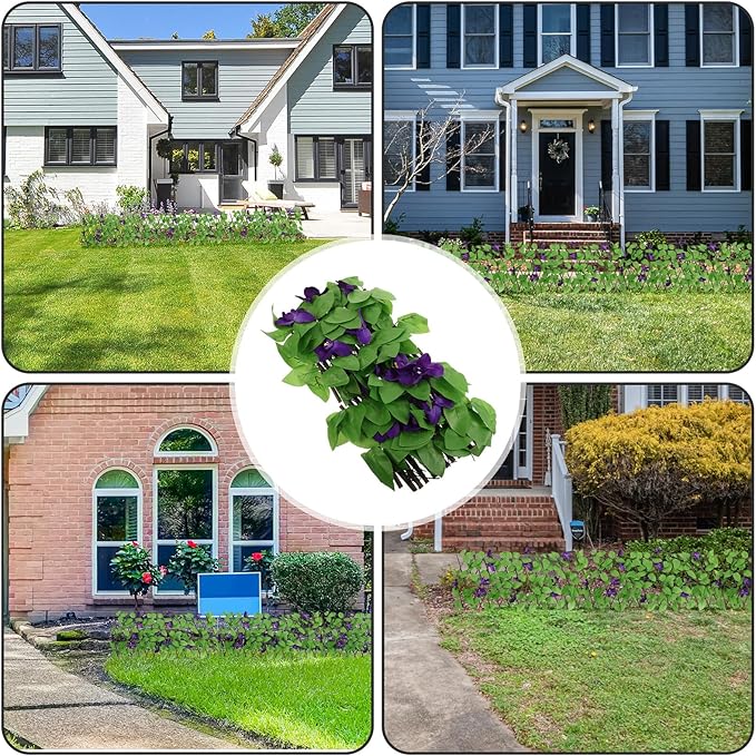 Artificial Green Plant Fence Small Lifelike Leaf Wall Privacy Screen Outdoor Balcony Garden Trellis Decorative Faux Leaf Panel Cloth