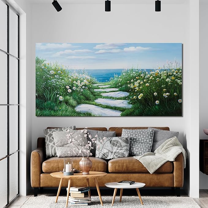 Canvas Wall Art Decor Modern Wall Art for Living Room Canvas Art Wall Decor Nature Landscape Wall Art Decor Pictures Coastal Ocean Wall Art Prints Artwork for Walls Bedroom Office Wall Decor 20" X 40"