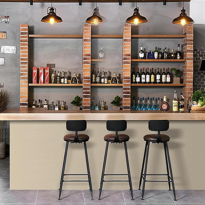 KASARO 3D Faux Stone Wall Panels, 4 PCS MCM Flexible Wainscoting Panels for Exterior/Interior Decor, Modified Clay Material, Accent for Home, Art, Commercial, Cement Beige, 47.2 × 23.6 inch