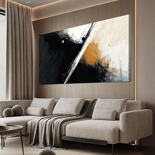 Canvas Wall Art Decor Wall Pictures for Living Room Abstract Canvas Art Wall Decor Black and White Wall Art Prints Modern Minimalist Wall Art Decorations Bedroom Home Aesthetic Wall Art Decor 20" X 40"