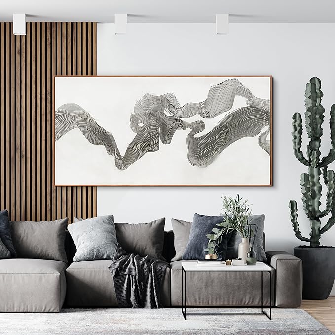 Abstract Wall Art Decor Large Wall Art for Living Room Abstrcat Canvas Art Wall Decor Modern Framed Wall Art Prints Abstrcat Art Artwork for Walls Decorations Bedroom Office Decor 29" X 58"