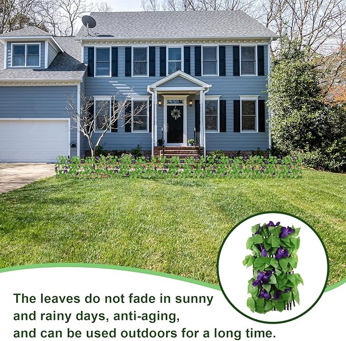 Artificial Green Plant Fence Small Lifelike Leaf Wall Privacy Screen Outdoor Balcony Garden Trellis Decorative Faux Leaf Panel Cloth