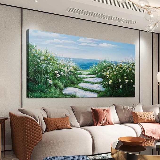 Canvas Wall Art Decor Large Wall Art for Living Room Canvas Art Wall Decor Nature Landscape Wall Art Decor Pictures Coastal Wall Art Prints Artwork for Walls Bedroom Office Wall Decor 24" X 48"