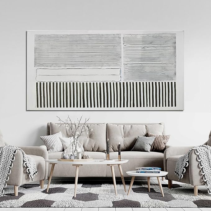 Canvas Wall Art Decor Oversize Canvas Wall Art For Living Room Black and White Wall Art Decor Artwork for Walls Modern Abstract Wall Art Prints Large Art Work For Walls Home Office Wall Decor 39" x 78"