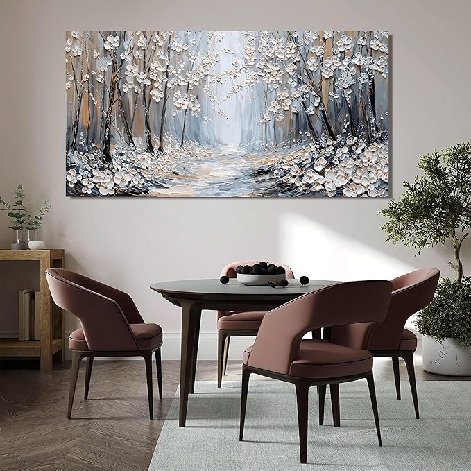 Large Canvas Wall Art Decor Wall Art Pictures for Living Room Art Work for Wall Decor Artwork for Walls Landscape Forest Wall Art Prints Modern Flowers Wall Art Decorations Home Office Decor 24"X48"