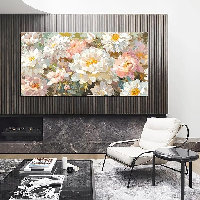 Canvas Wall Art Decor Large Wall Art for Living Room Colorful Flowers Wall Art Prints Artwork for Walls Botanical Wall Art Pictures Modern Canvas Art Wall Decor Bedroom Office Decorations 24" X 48"