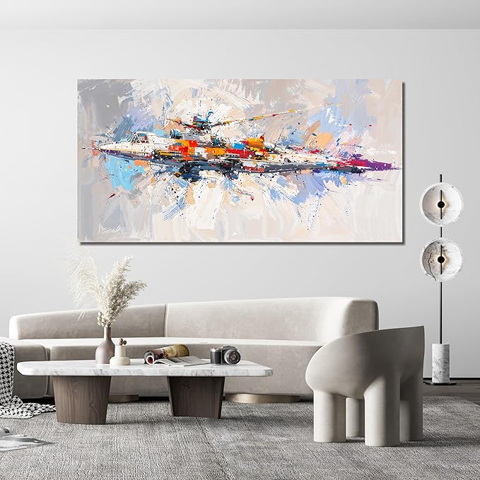 Canvas Wall Art Decor Wall Pictures for Living Room Large Colorful Wall Art Prints Abstract Canvas Art Wall Decor Oversized Abstract Wall Art Artwork for Walls Office Home Aesthetic Wall Art Decor 29"X58"