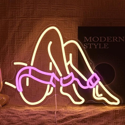 Lady Neon Sign Romantic Woman Neon Light Sign for Wall Decor Dimmable USB Powered Preppy Girl Led Light Sign for Adult Theme Party Bedroom Beauty Salon Man Cave Bar Club Hotel
