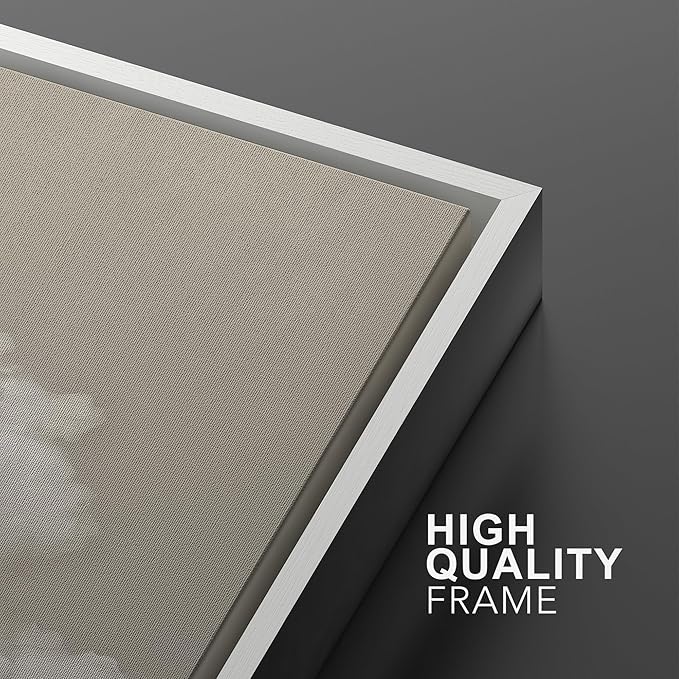 MUDECOR Framed Wall Art Print Set Serene Sky Filled with Fluffy Clouds Illustrations Modern Art Decorative Colorful for Living Room, Bedroom, Office - 24"x36"x3 White