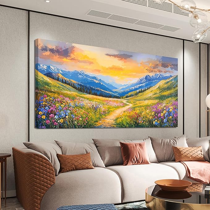 Canvas Wall Art Decor Large Wall Art Pictures for Living Room Nature Landscape Wall Art Prints Canvas Art Wall Decor Modern Botanical Wall Art Decor Artwork for Walls Home Office Wall Decor 24" X 48"