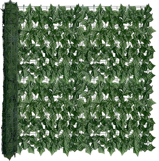 Artificial Ivy Privacy Screen: 40x120 in,UV Protection Ivy Vine Leaves Hedge Fence Panel Backdrop for Patio, Balcony, Garden, Backyard Indoor and Outdoor Green Decor