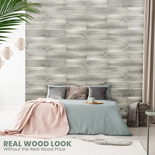 Accent Wall Planks, Peel and Stick, Accent Wall in a Box, Strong Adhesive, Light Weight, Removable, Easy DIY Install, Beautiful Accent Wall, Wainscot, Backsplash (Hazy Gray)