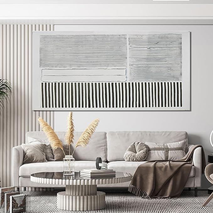 Canvas Wall Art Decor Oversize Canvas Wall Art For Living Room Abstract Art Black and White Wall Art Decor Abstract Modern Wall Art Prints Large Art Work For Walls Home Office Wall Decor 35"X70"