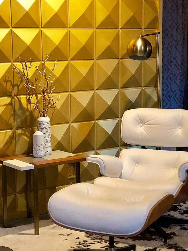 Art3d 19.7" x 19.7" (Pack Of 12) Wall Panel Square, White