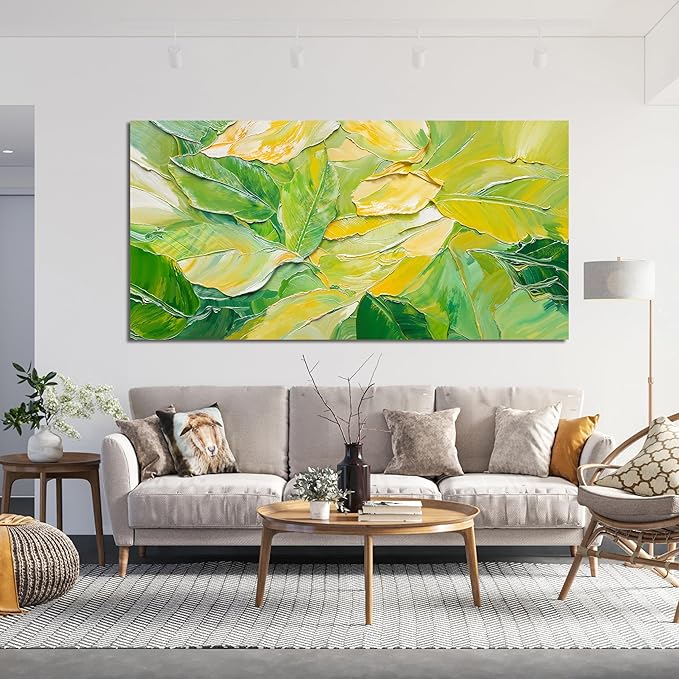 Canvas Wall Art Decor Large Wall Art Pictures for Living Room Artwork for Walls Abstract Green Wall Art Prints Abstract Canvas Art Wall Decor Wall Decorations Bedroom Home Aesthetic Wall Art Decor 24"X48"