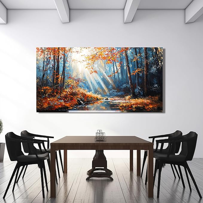 Large Canvas Wall Art Decor Nature Landscape Wall Art Decorations Modern Botanical Wall Art Prints Art Work For Wall Decor Forest Wall Art Pictures For Living Room Bedroom Office Decor 29"X 58"