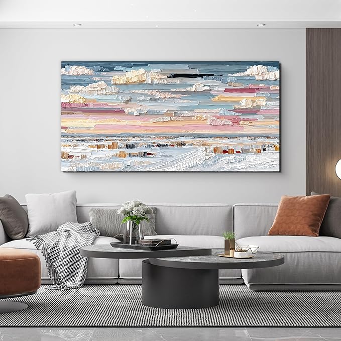 Abstract Canvas Art Wall Decor Wall Pictures For Living Room Canvas Wall Art Decor Large Modern Wall Art Prints Colorful Abstract Wall Art Decor Art Work for Walls Home Bedroom Office Decor 24" X 48"