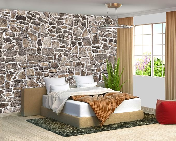 3D Rock Wallpaper Large Wall Mural for Living Room Bedroom (Papel tapiz para pared de habitatacion) 151" x 105" (It's not Peel and Stick)