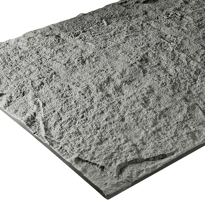 5-Pack 3D Faux Stone Wall Panels, PU Cement-Texture Wainscoting Panels for Interior Walls – Waterproof & Lightweight, Covers 38.7 Sq.Ft, 47.2" x 23.6", for TV Wall, Office, Living Room,Gray