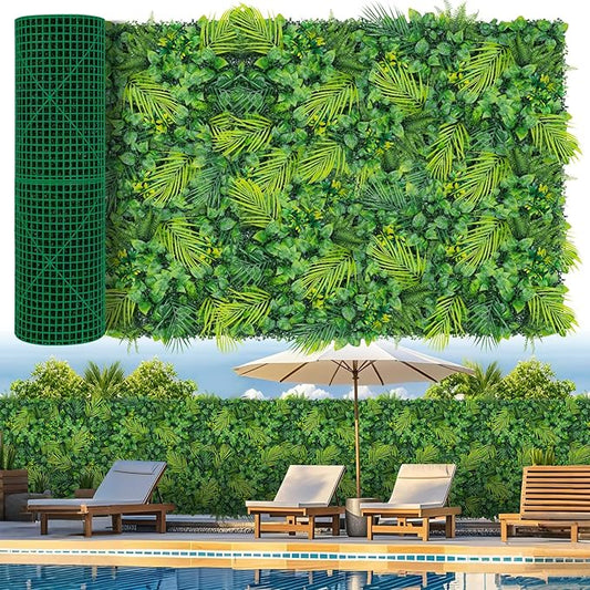 Artificial Grass Wall 40"x120"(33.33 SQFT), Boxwood Wall Panels UV-Protected Greenery Privacy Hedge Screen for Indoor Outdoor Patio Balcony, Party Garden Fence Decor