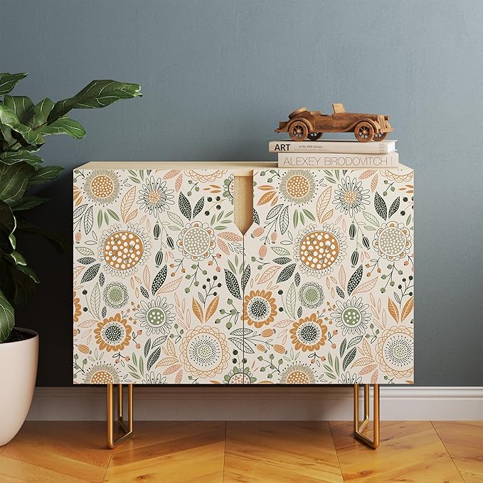 Boho Floral Garden Wallpaper/Peel and Stick Removable Wallpaper Home Decor Wall Art Wall Decor Room Decor (17.7''x118'')