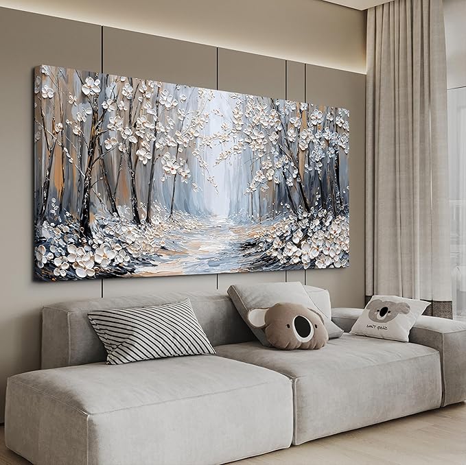 Canvas Wall Art Decor Wall Art Pictures for Living Room Art Work for Wall Decor Landscape Forest Wall Art Prints Modern Flowers Wall Art Decorations Artwork for Walls Bedroom Office Decor 20" X 40"