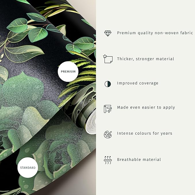 artgeist Premium Wall Mural Stone Wall 118x83 in - Non-Woven Wallpaper Fleece Wall Decor Photo Print Picture Image Design Marble Like Abstract 3D Black f-C-0456-a-a