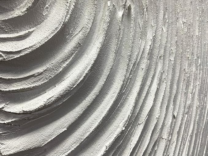 ART8YUQI Paintings - Contemporary Abstract Art Oil Painting On Canvas Texture 3D White painting Handmade Artwork Picture Canvas Wall Art Modern Home Decor living room Ready to Hang 24x36inch