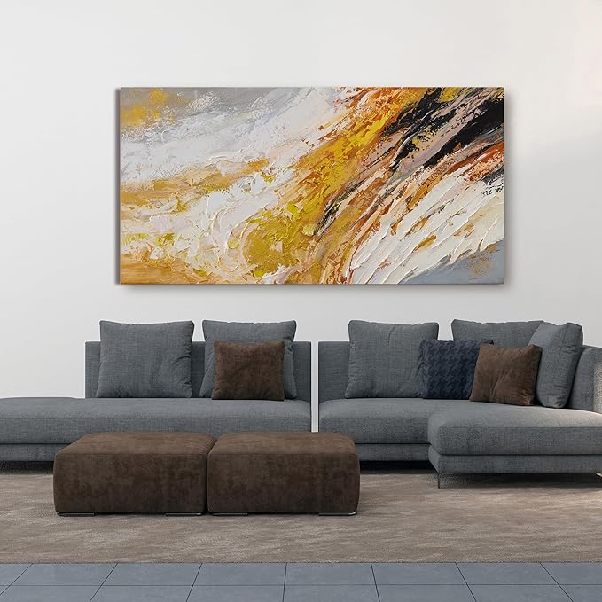 AIXMGSJS Canvas Wall Art Decor Wall Art Pictures for Living Room Modern Large Wall Art Canvas Art Wall Decor Black and White Abstract Wall Art Prints Artwork for Walls Home Office Decor 24" X 48"