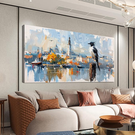 KUPTEU Canvas Wall Art Decor Wall Art Pictures for Living Room Art Work for Wall Decor Modern Landscape Wall Art Prints Artwork for Walls Bird Wall Decorations Bedroom Home Wall Art Decor 20" X 40"