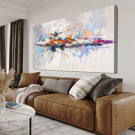 Canvas Wall Art Decor Wall Pictures for Living Room Large Colorful Wall Art Prints Abstract Canvas Art Wall Decor Oversized Abstract Wall Art Artwork for Walls Office Home Aesthetic Wall Art Decor 29"X58"